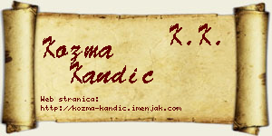 Kozma Kandić vizit kartica